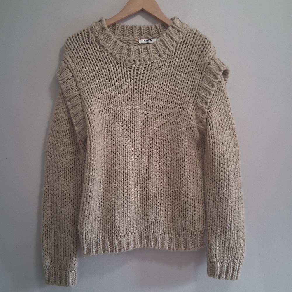 Cozy Beige Knit Sweater